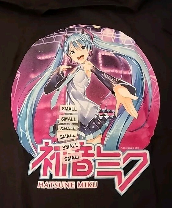 Hatsune Miku New Adult T-Shirt – Pinkish Stage Circle LARGE