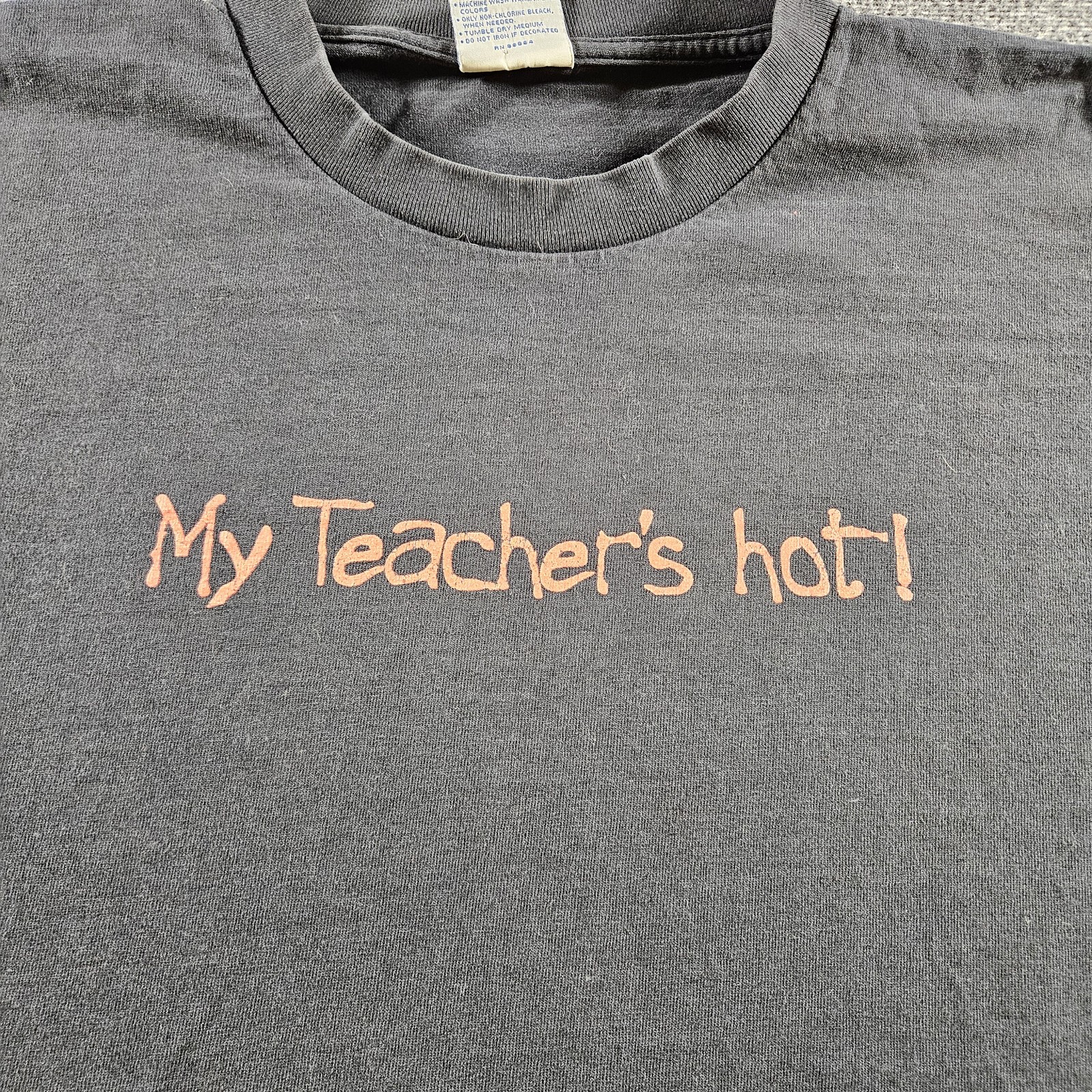 My Teacher's Hot Funny Novelty Graphic Tee 90s AllSport Shirt Mens XL Black gallery