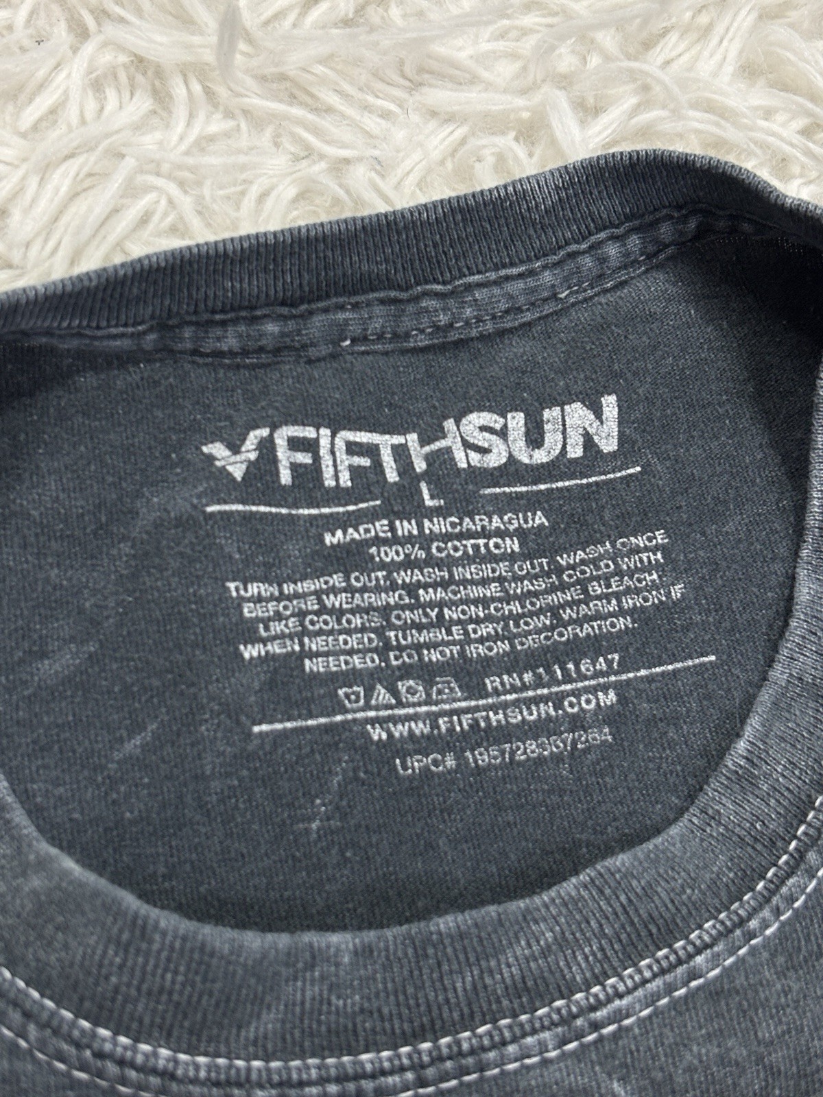 Fifth Sun Walmart Smiley Face Always Graphic T-Shirt Black Mineral Wash Large gallery
