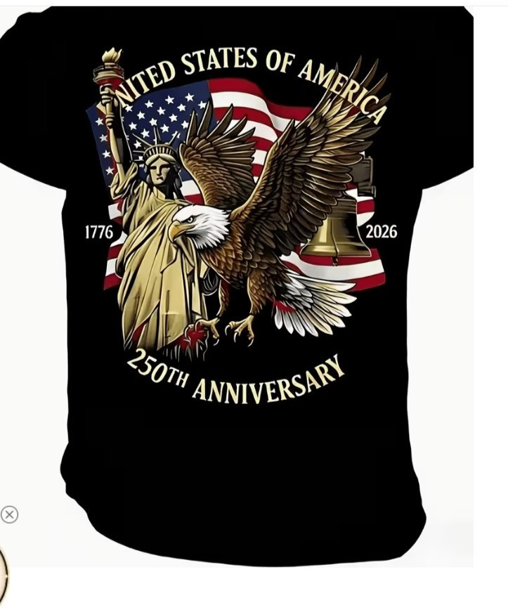 Men's Patriotic USA 250th Anniversary T-Shirt 1776-2026 American Independence Te gallery