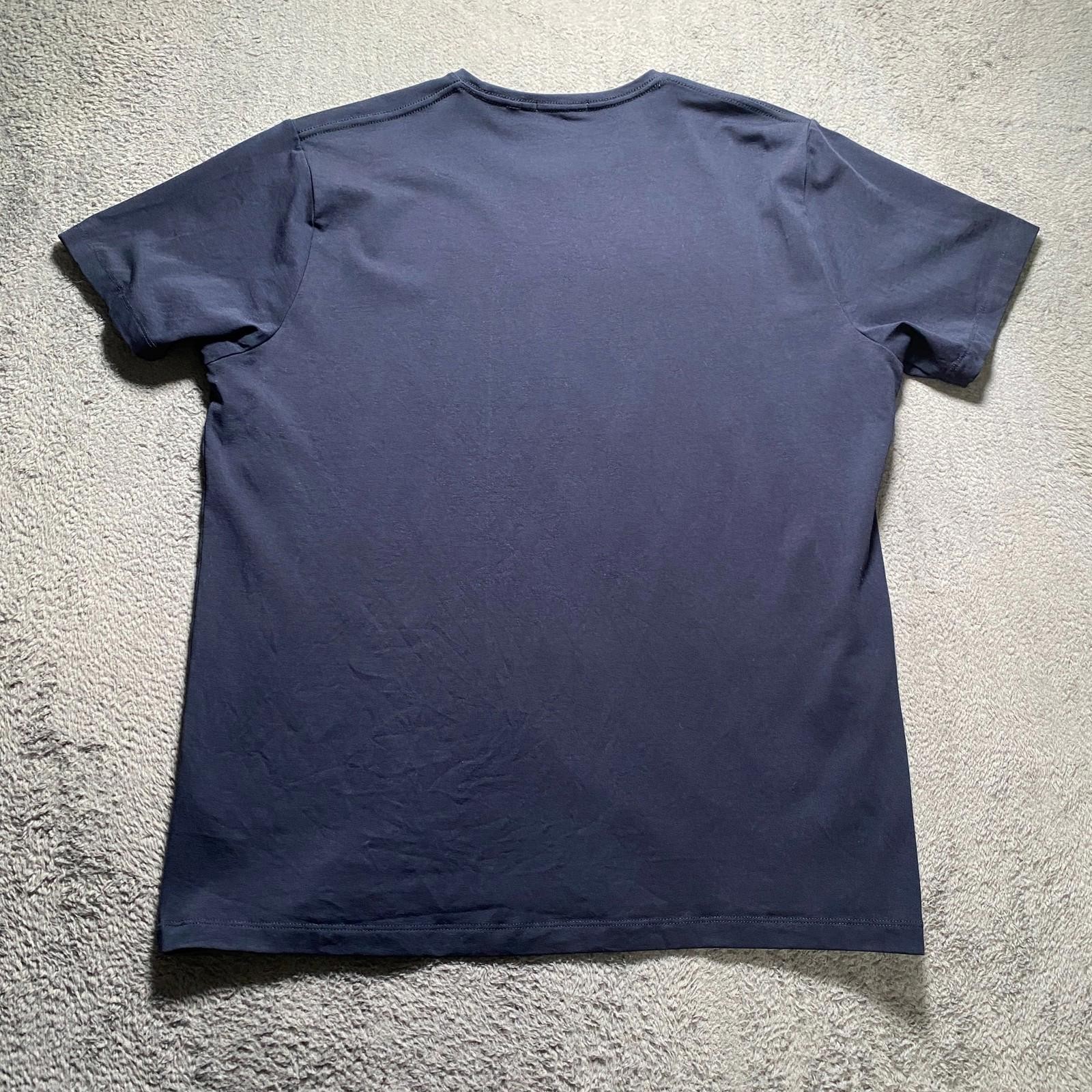 BLÄCK T-Shirt Men's Large Blue 95% Cotton Elastane Blend Casual Basic Roundneck gallery