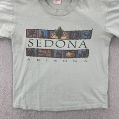 Vintage Anvil Mens Medium Green Single Stitch Made In USA Shirt Sedona Arizona