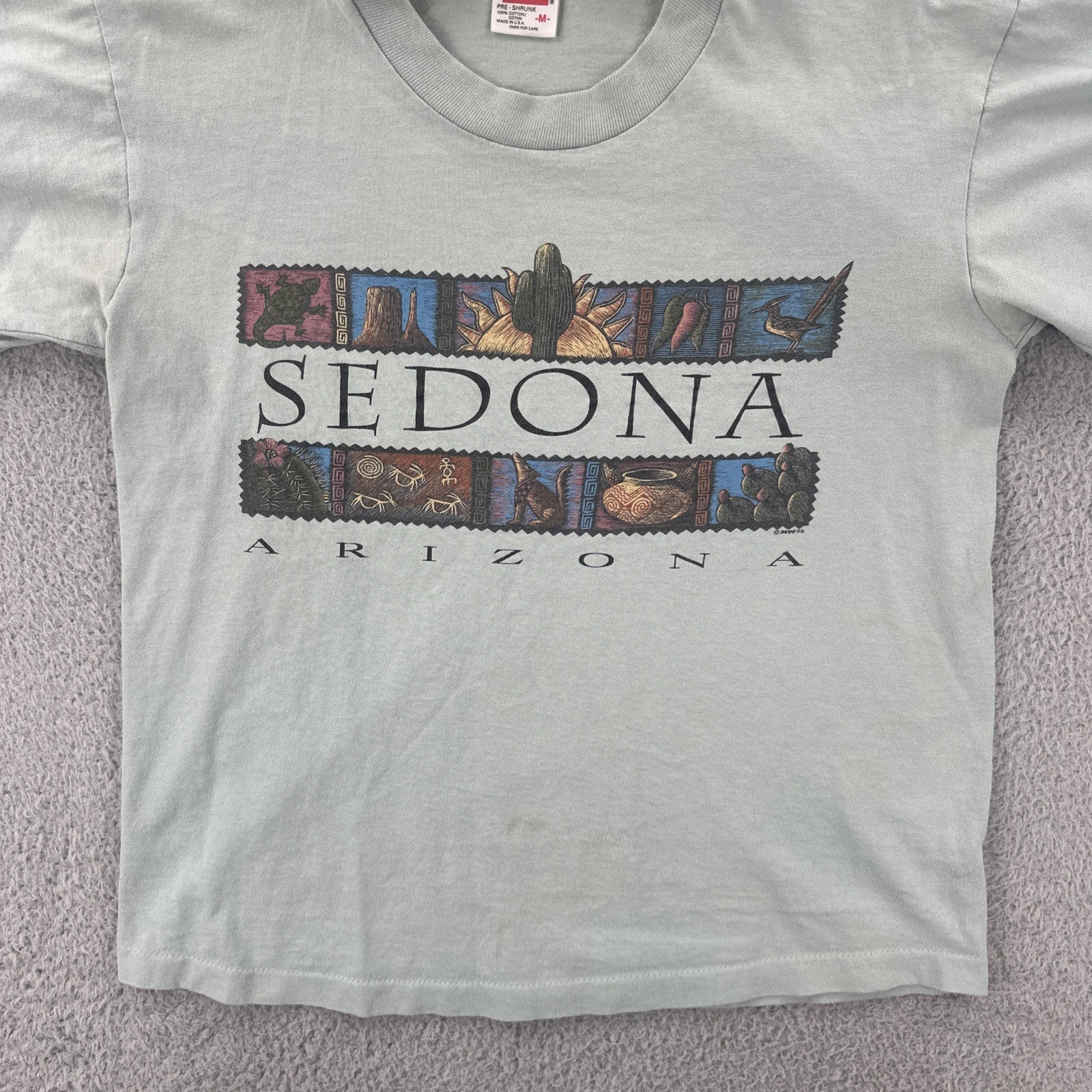 Vintage Anvil Mens Medium Green Single Stitch Made In USA Shirt Sedona Arizona gallery