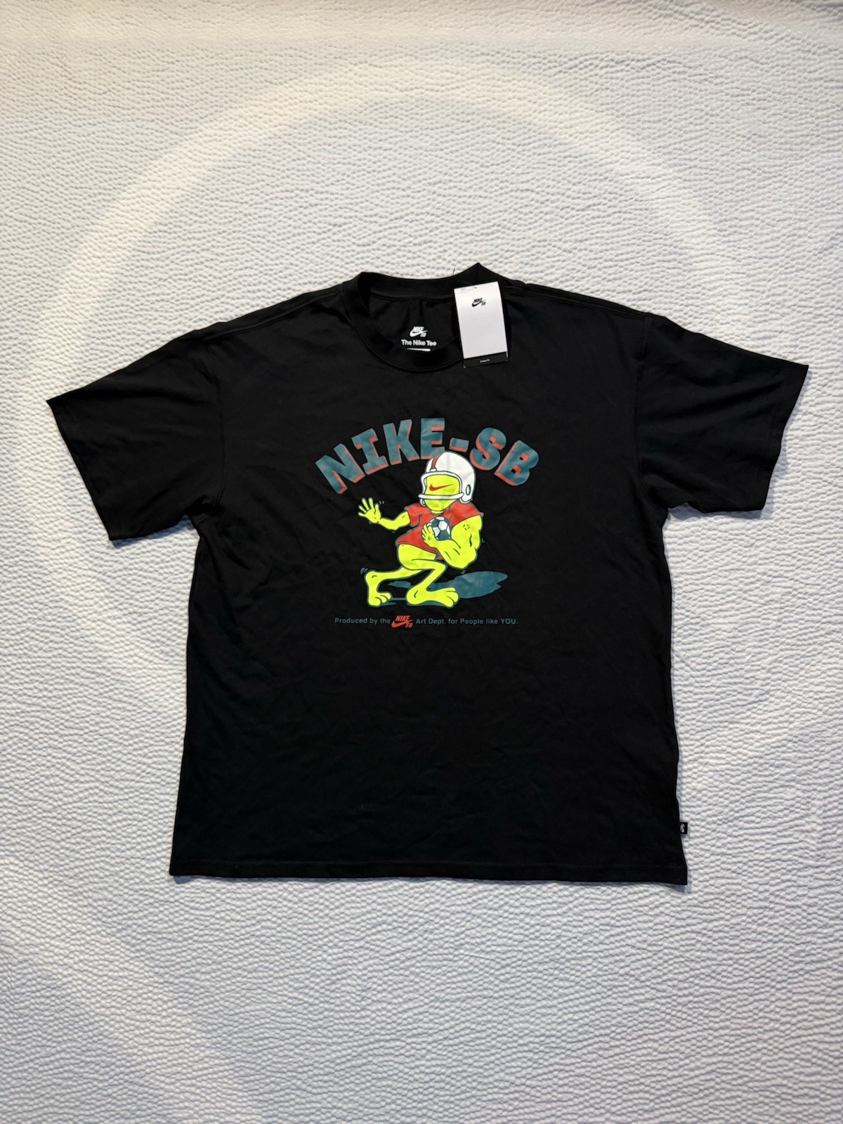 Nike SB T-Shirt Mens Size Large Black Tee Loose Fit Sports Guy NWT Retail $45 gallery