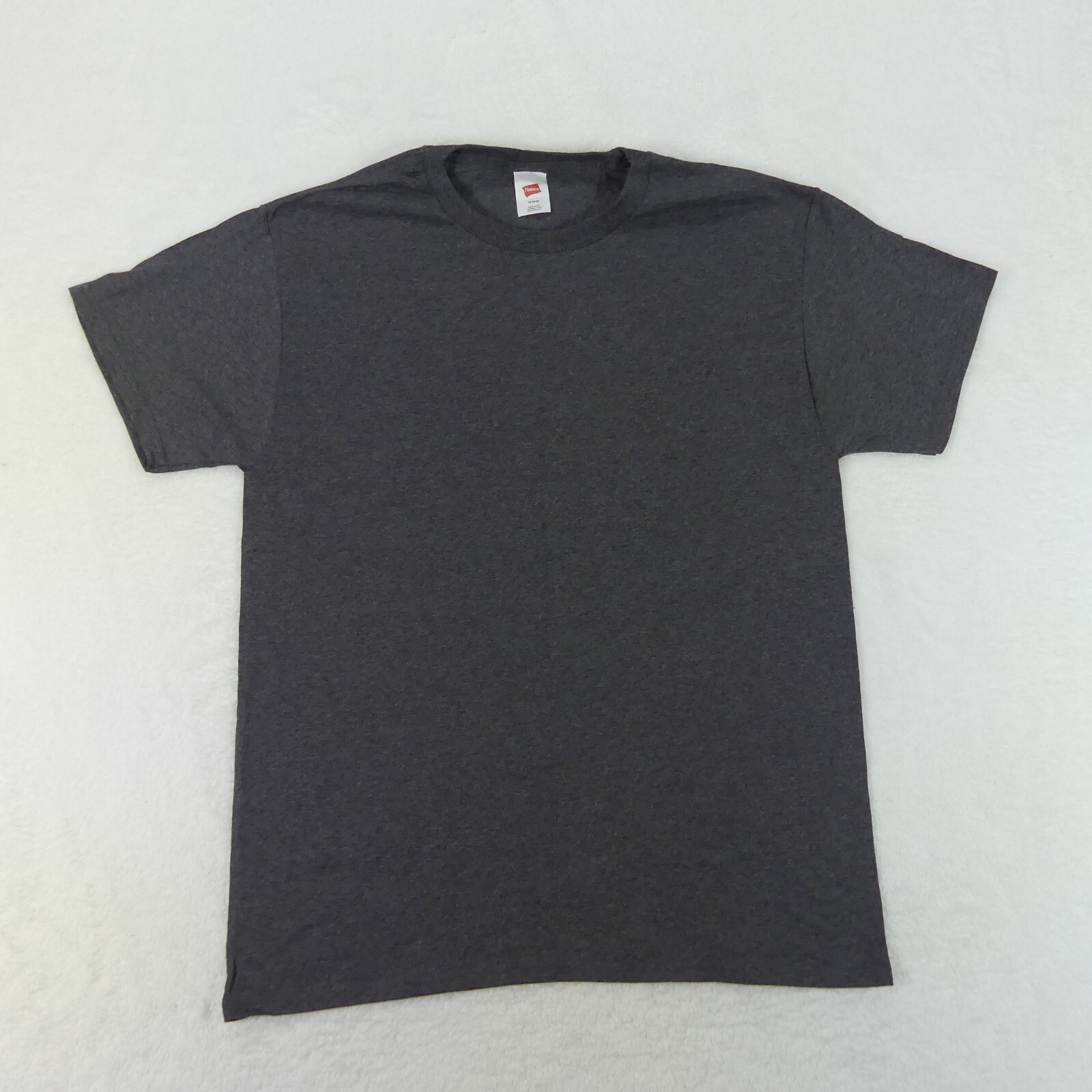 Hanes Shirts Mens Medium Grey Short Sleeve Cotton Blend Set Of 4