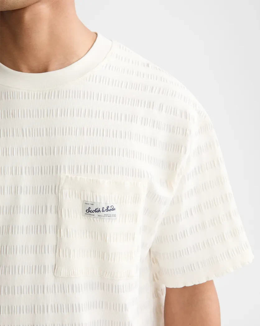 Scotch & Soda Men's Relaxed-Fit Textured Pocket T-Shirt MSRP $78 gallery