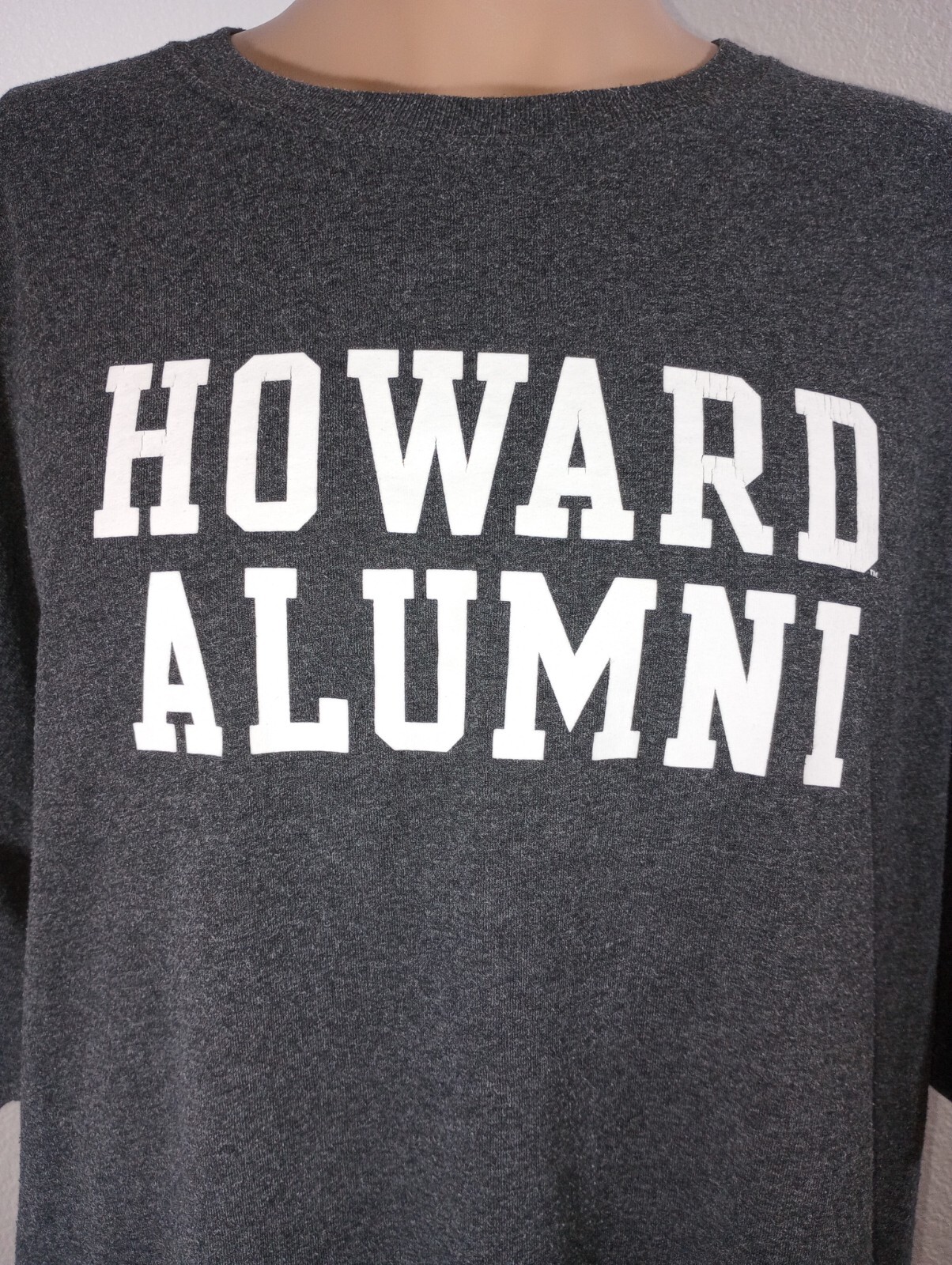 Champion Authentic HOWARD ALUMNI Reg Men's 2XL 50% Cotton 50% Poly Gray Tee gallery