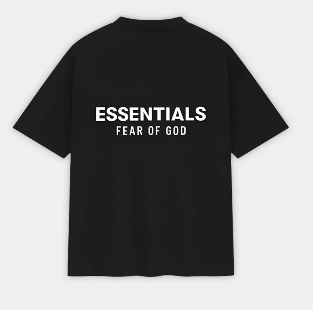 Essentials Fear of God T-Shirt Black 2025 Logo Tee Oversized S-XL New gallery
