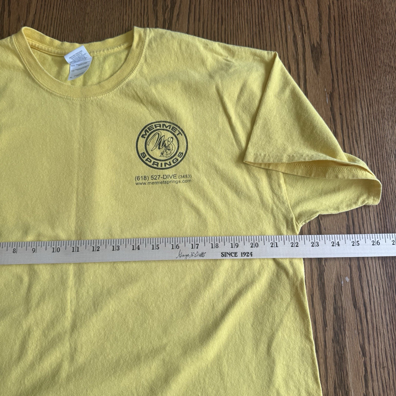 Mermet Springs Diving Center Shirt Yellow Mermet Illinois XL Diver Shirt gallery