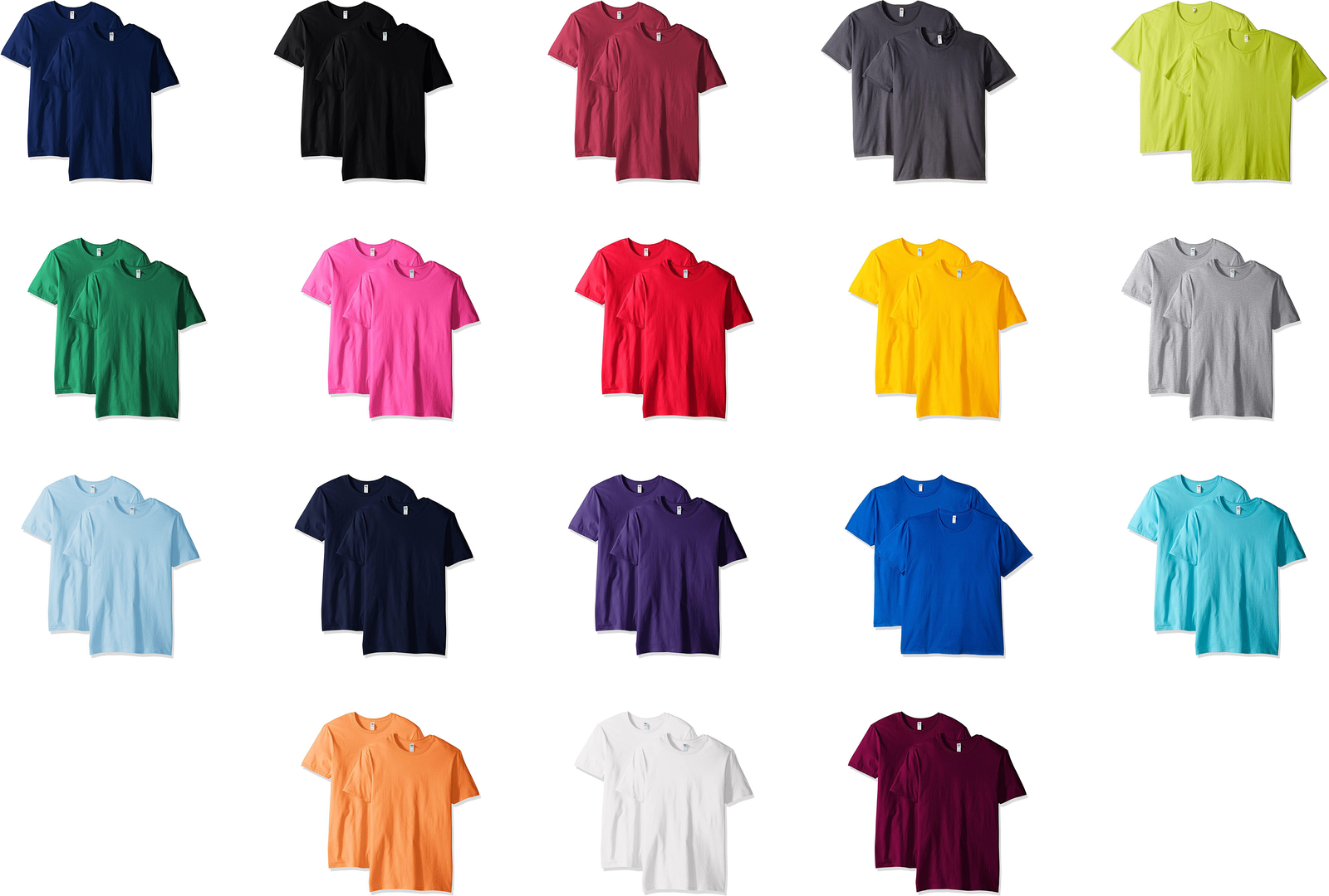 Fruit of the Loom Men’s Lightweight Cotton Crew T-Shirt Multipack
