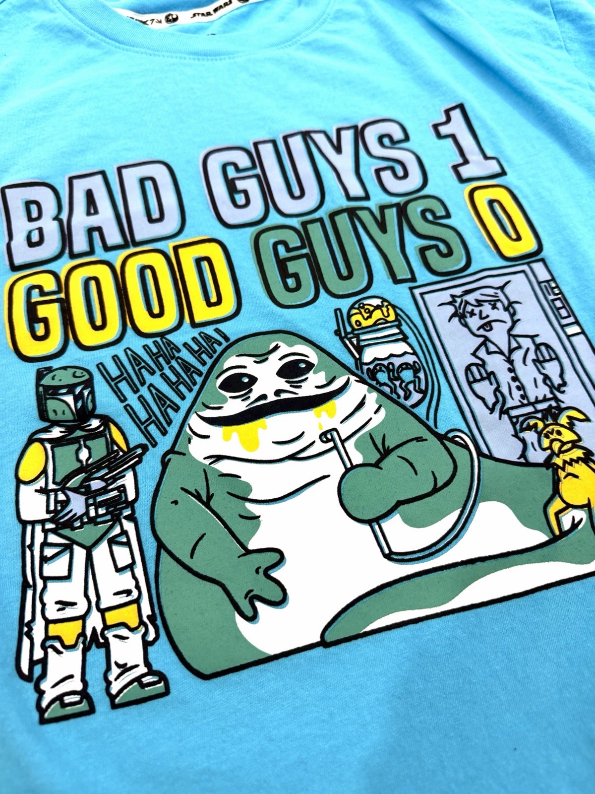 Star Wars Bad Guys 1 Good Guys 0 T-Shirt Men’s Medium Blue Jabba Disney Licensed gallery