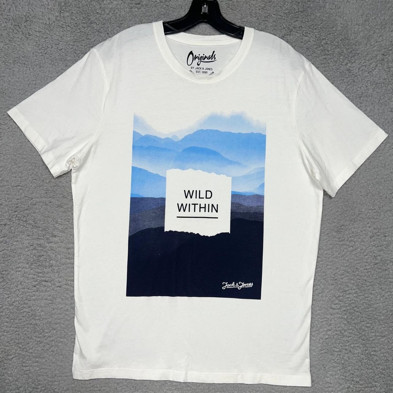 Jack & Jones Originals T Shirt Men’s XL White Wild Within Outdoors Tee