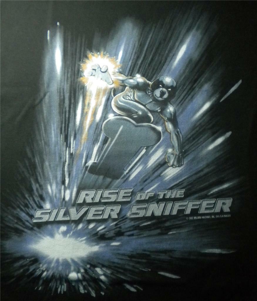 Rise Silver Sniffer Surfer Marvel Big Dogs T Shirt XLarge 2X 5X Black Cotton New gallery
