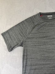 Kirkland Men’s Gray Striped short sleeve Active Tee Shirt Size XXL