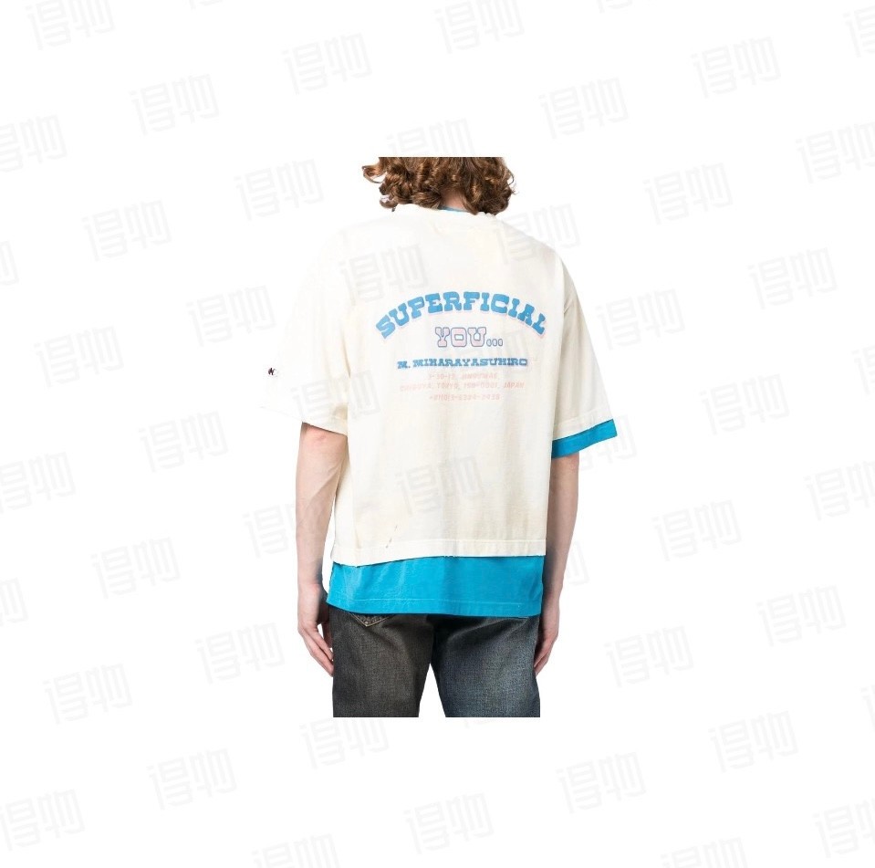 MAISON MIHARA YASUHIRO MMY Shirt Splicing Distressed OVERSIZED T-SHIRT SIZE 50 gallery