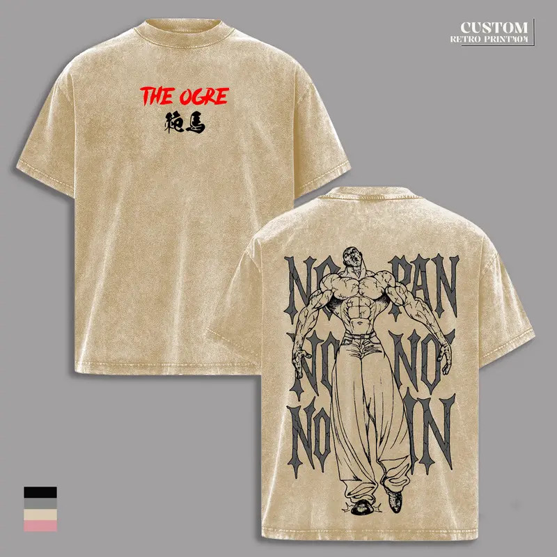 Jack Hanma Anime Gym Tee Muscle Bodybuilding Workout Graphic T-Shirt gallery