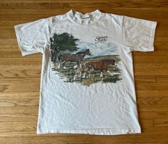 Anheuser Busch Grants Farm Single Stitch Shirt Clydesdale Horses Mens M/L 1991
