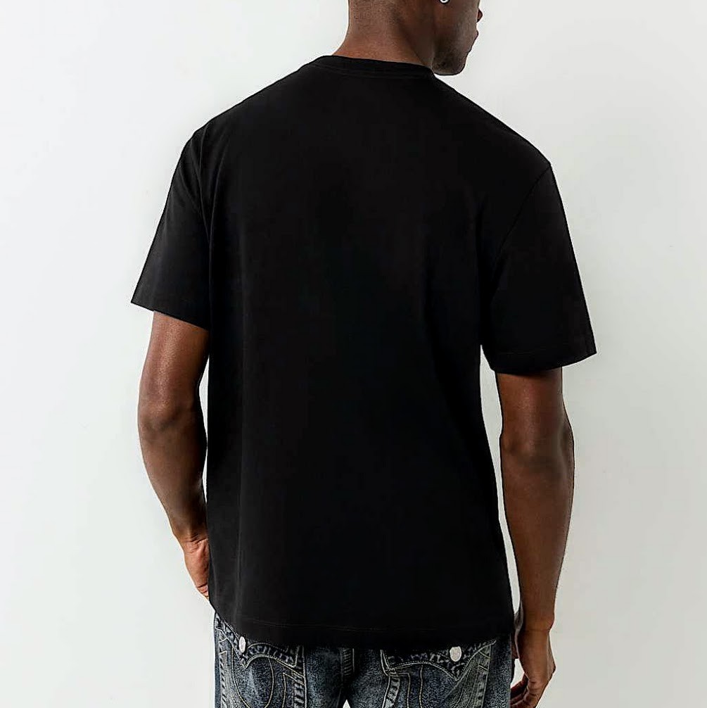 True Religion T-Shirt Men's XL Black White Orange Green Jeans Gas Box Logo NWT gallery
