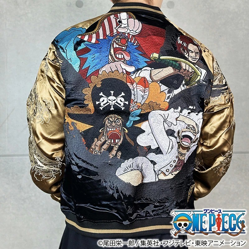 Karakuri Soul x ONE PIECE FOUR EMPERORS Sukajan LUFFY SHANKS BUGGY TEACH 2XL gallery