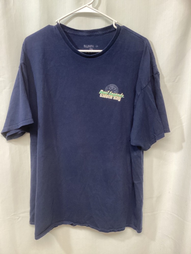 Reel Legends Siesta Key (Tarpon) Blue 2XL Cotton T Shirt T20