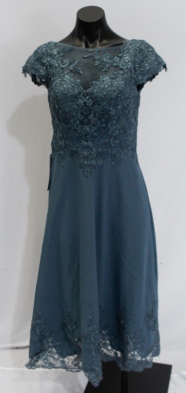 Azazie Women’s Terrano A-Line Scoop Lace Dress EH6 Twilight Size A6 NWT