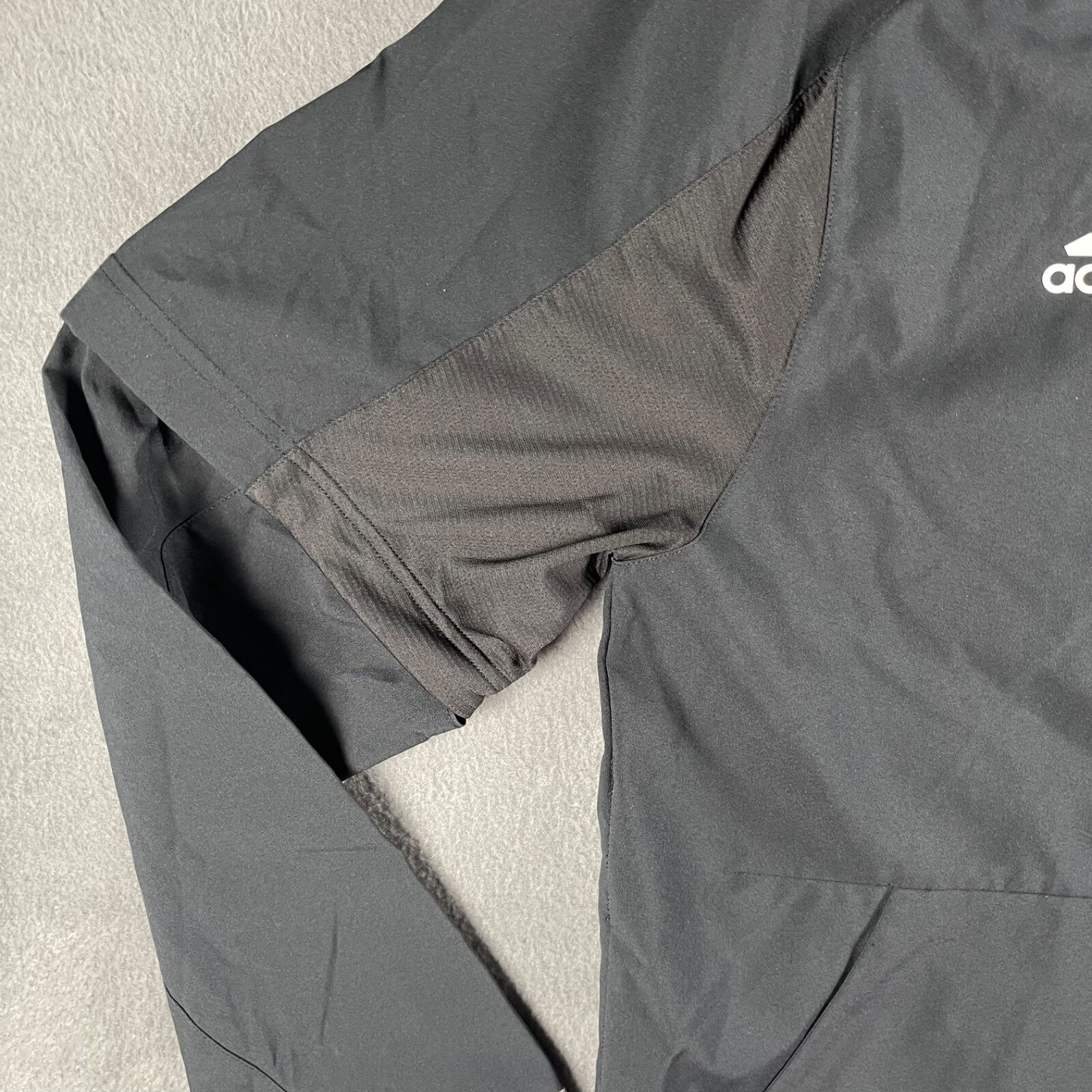 Adidas 1/4 Zip Convertible Baseball Windbreaker Mens Small Black Ohio Valley Con gallery