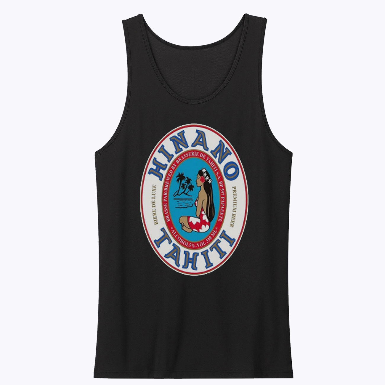 Hinano Beer Papeete Tahiti Polynesia. Black Tank Top, White T-shirt, Size S-3XL gallery