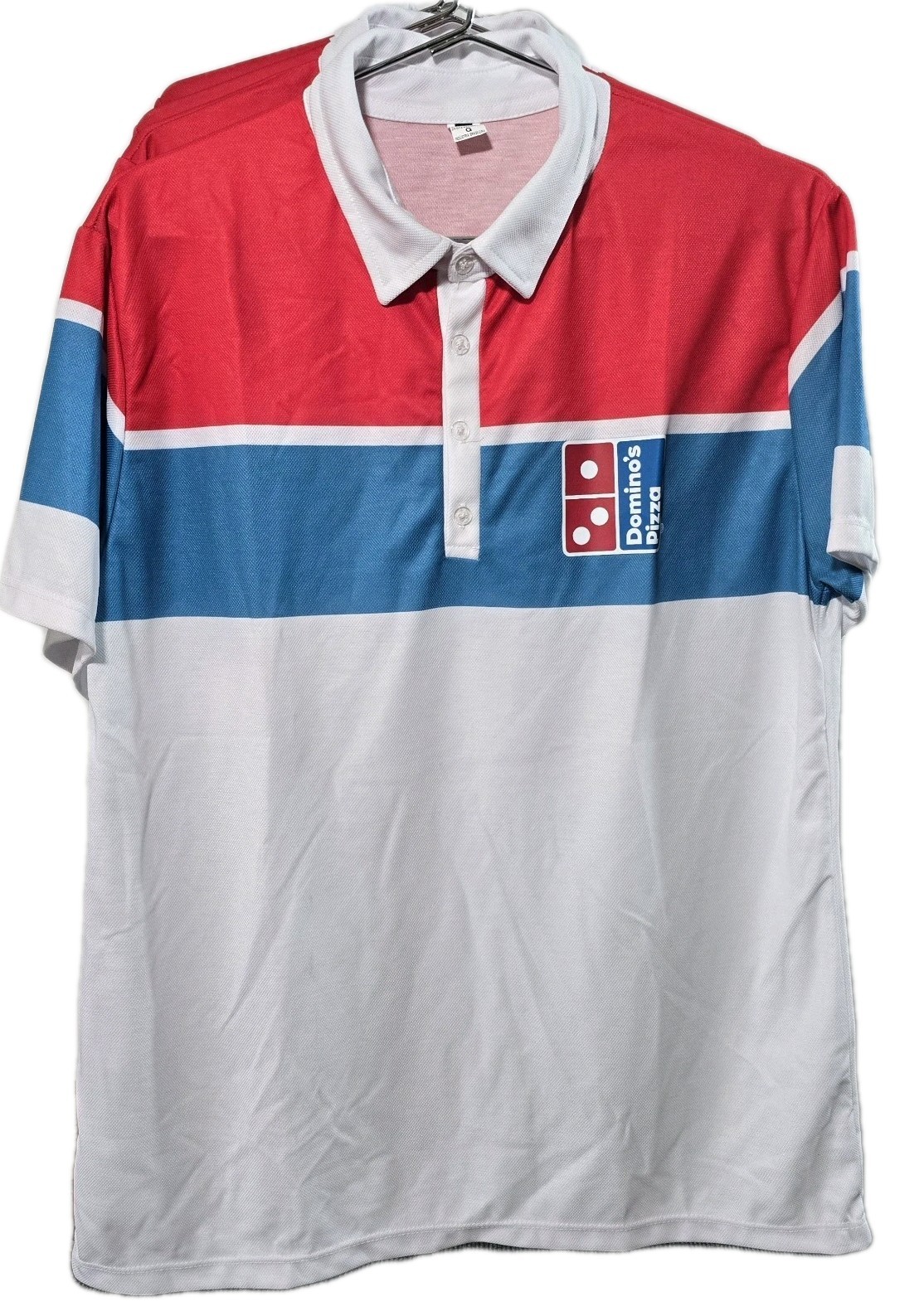Domino’s Pizza Employee Red White Blue Work Shirt Size GG