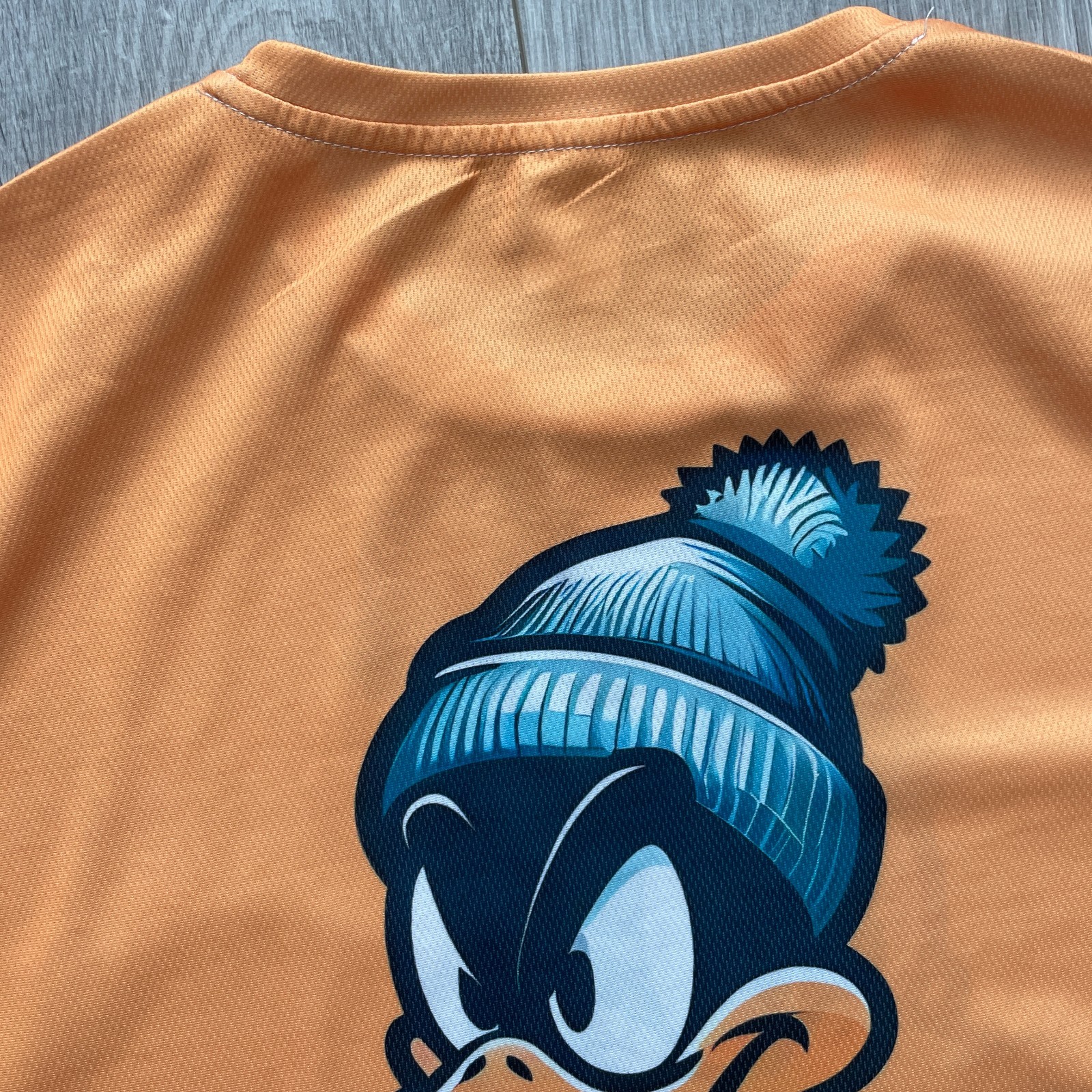 Duck T Shirt Mens XL Orange Cartoon Character Graphic Streetwear Tee Crew Neck gallery