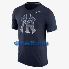 NIKE MLB NEW YORK YANKEES TRI BASEBALL SHIRT NYY 00036177X YN5 SIZE LARGE