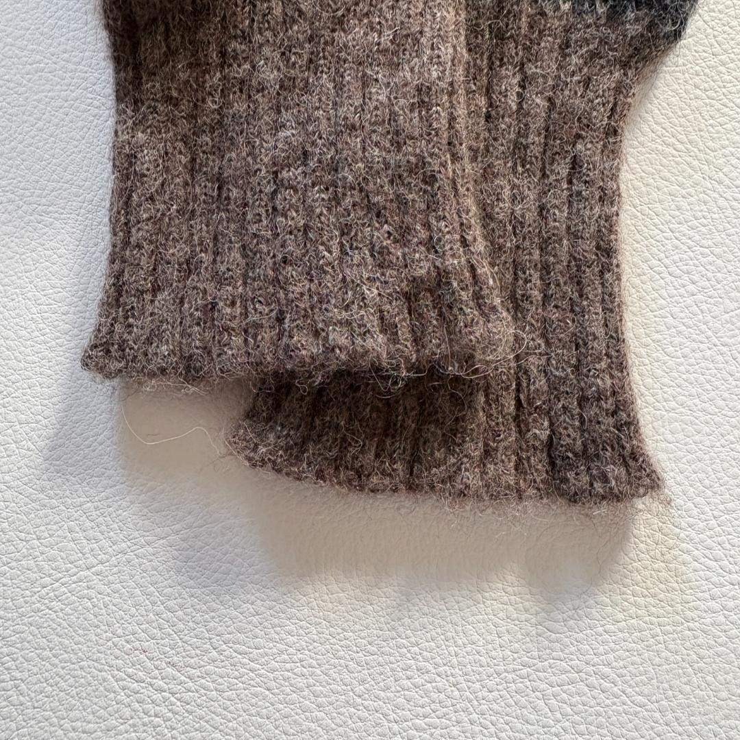 Diesel Alpaca Wool Blend Pattern Sweater Brown Gray Size M Japan gallery