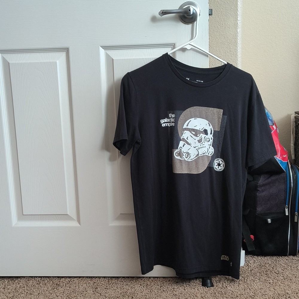 Under Armour HeatGear Star Wars Stormtrooper Black Loose T-Shirt Men’s S