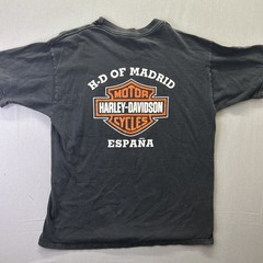 Vintage Harley Davidson Lightning Tee T Shirt Gargoyle Madrid Spain Men’s XL