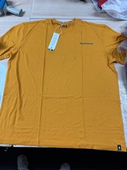 Smartwool Merino Wool Dawn Rise Graphic Short Sleeve Tee in Honey Gold XL