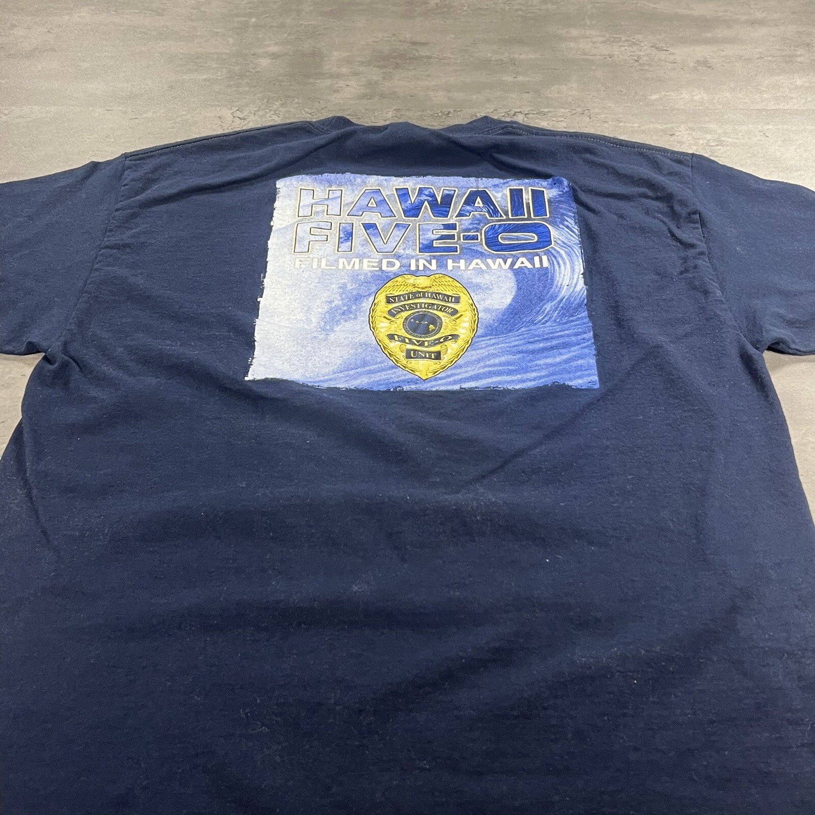 Hawaii Five O Shirt Adult L Blue TV Show Promo Crime Murder Mystery Police Drama gallery
