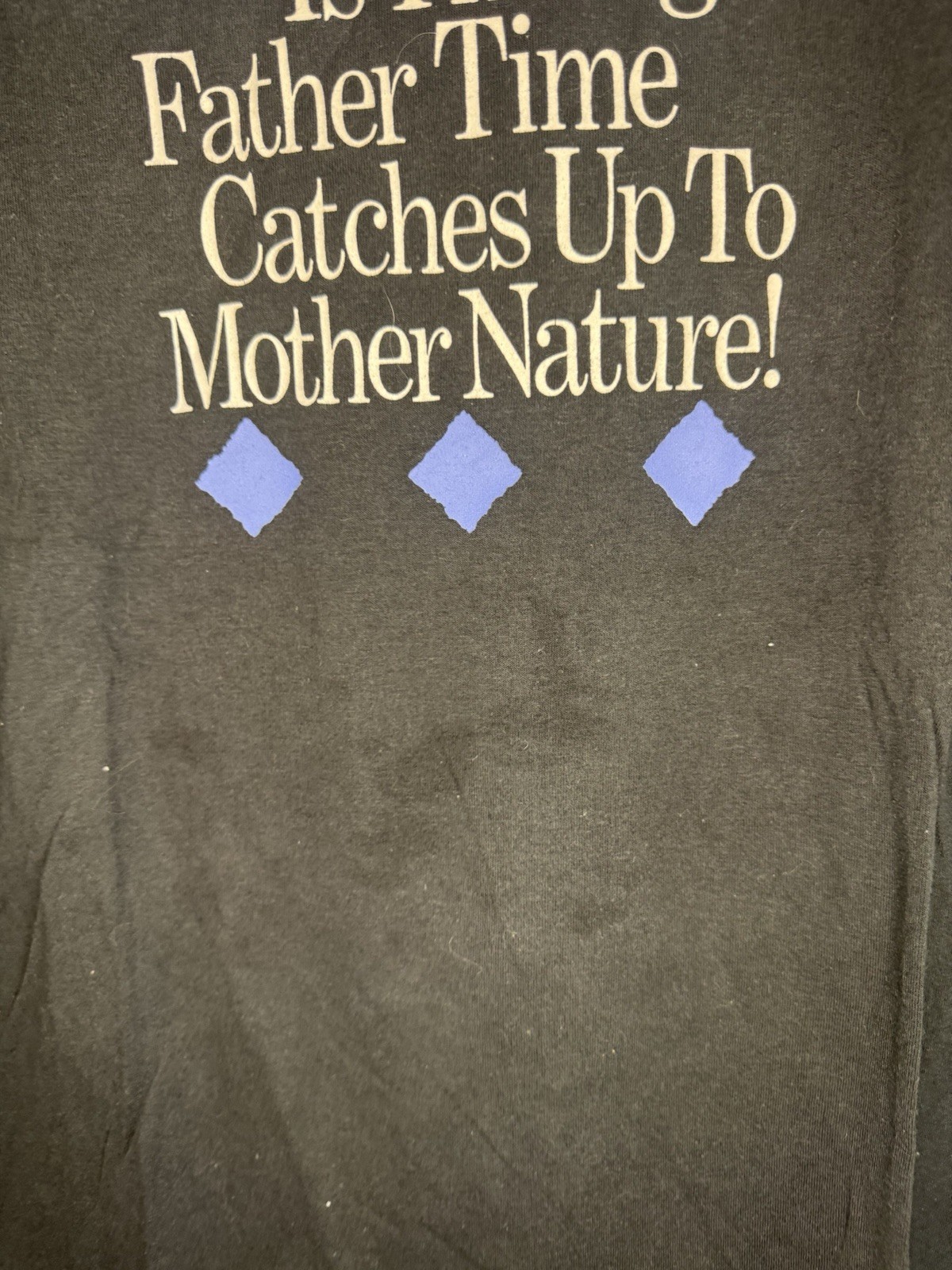 Vintage 80s Over The Hill Age T-Shirt 80s Black Teejays Made In USA XL gallery