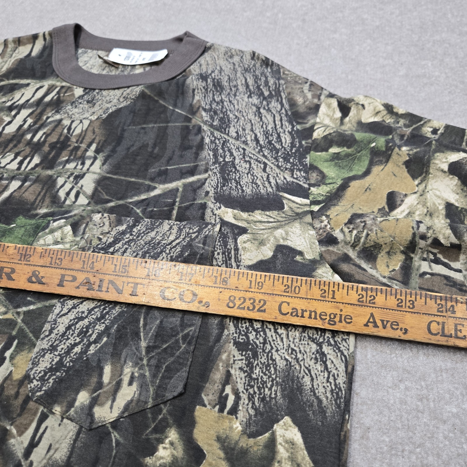 Men’s Vintage Mossy Oak Camo AOP Long Sleeve Shirt Size L Ranger USA Made 90s gallery