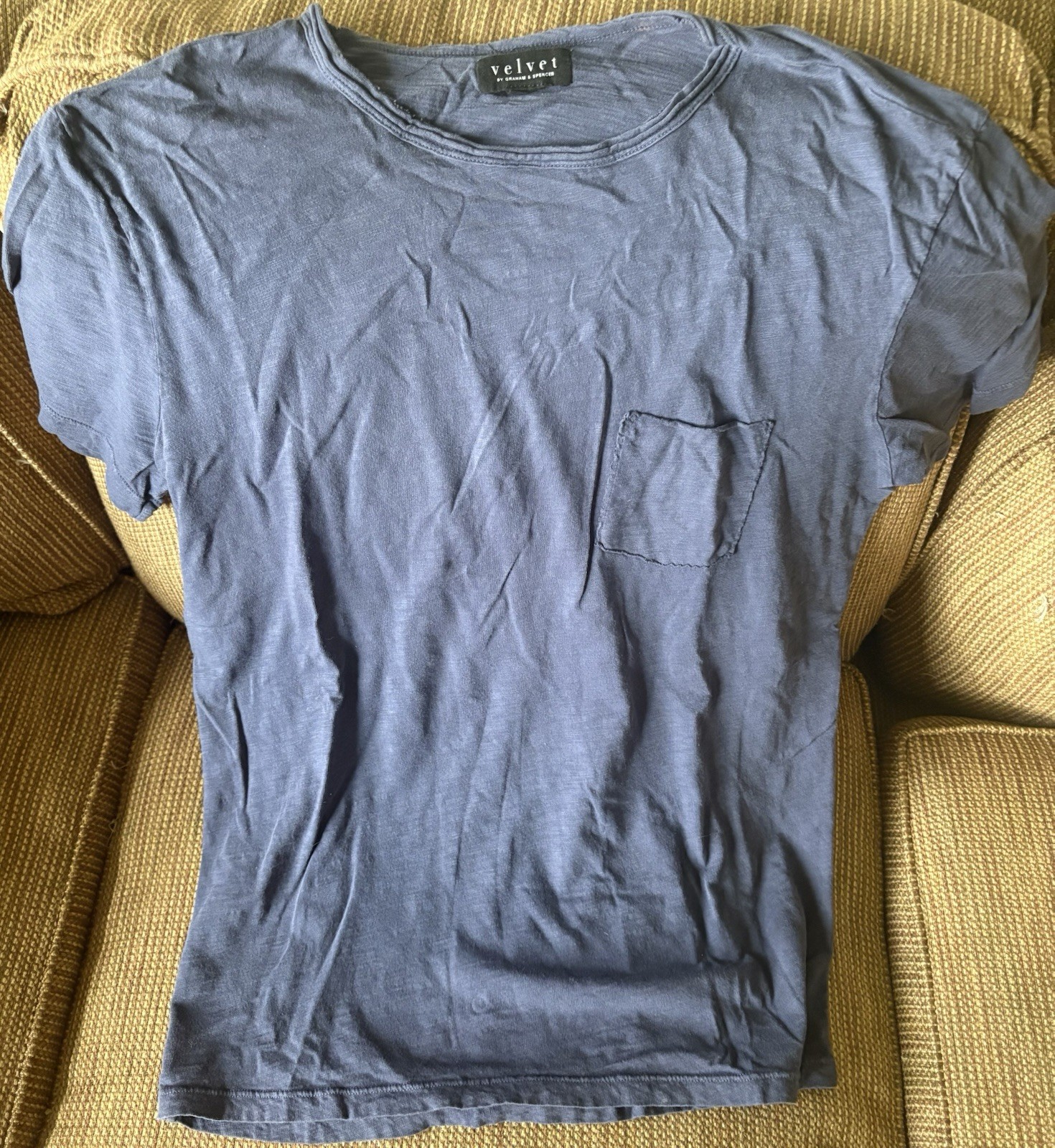 Blue Chad Pocket Tee Velvet By Graham & Spencer (M)