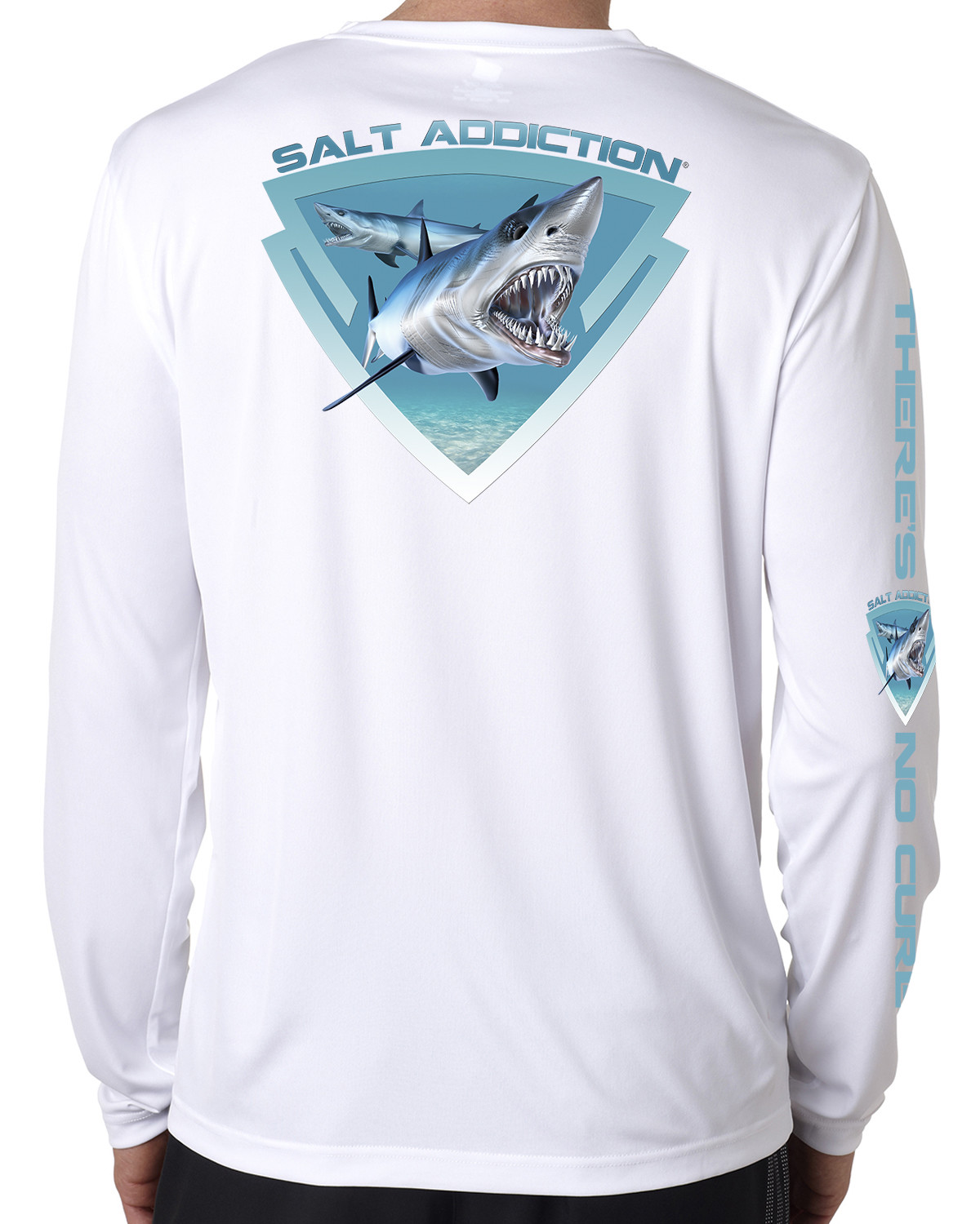 Salt Addiction t shirt long sleeve microfiber salt water fishing uv 50+ Shark gallery