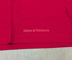 $595 Mens Authentic Dolce Gabbana Embossed D&G Logo T-Shirt Red 56 US 46