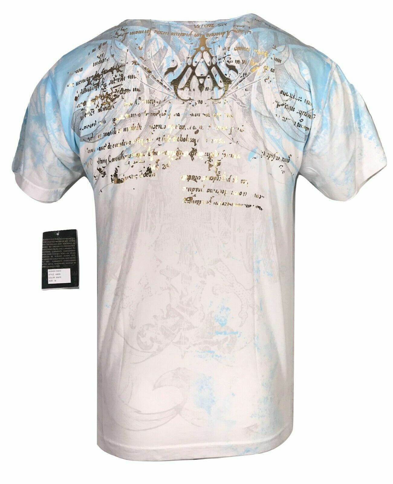 ARCHAIC by AFFLICTION Men's T-Shirt CASCO Eagle White Tattoo Biker S-4XL $40 NW gallery