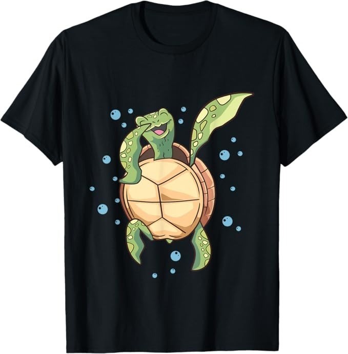 Dabbing Turtle - Reptile Lover Zoologist Zoology Sea Animal T-Shirt - H072 gallery