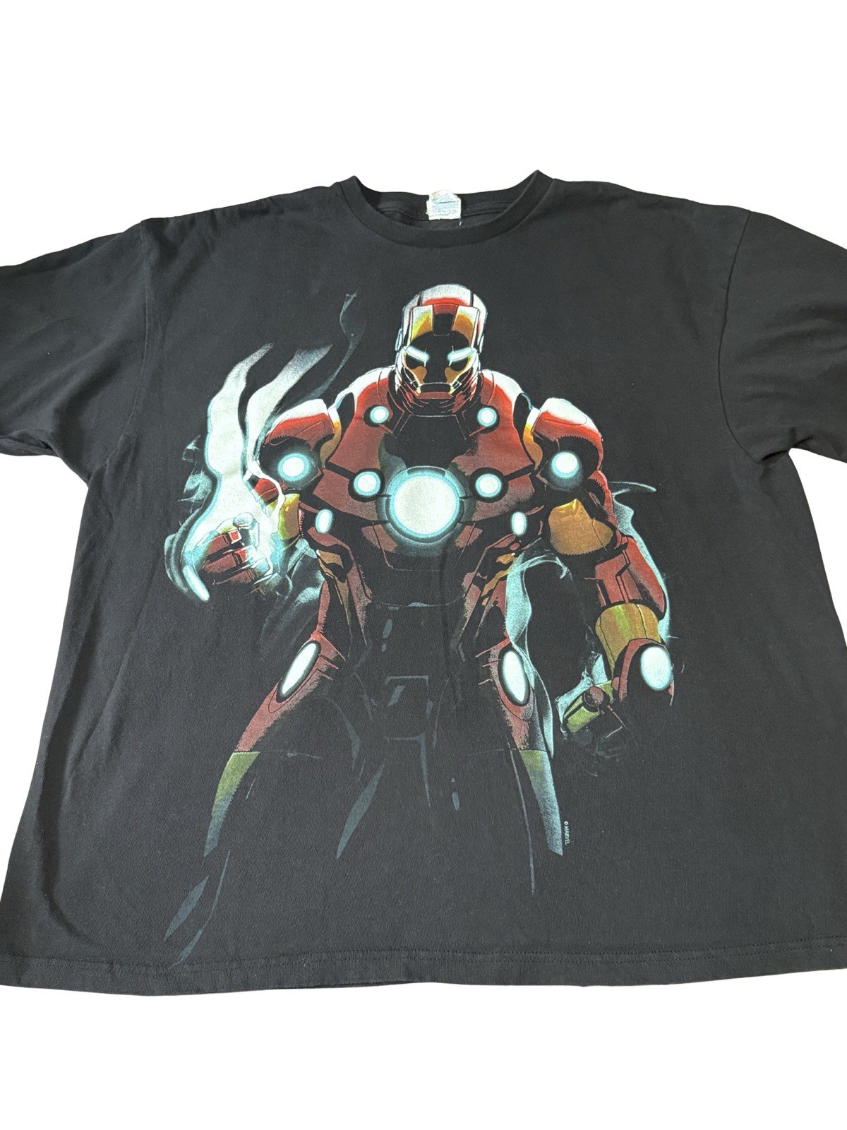 Vintage Marvel Iron Man Black Shirt Delta Pro Weight Y2K Size 2XL gallery