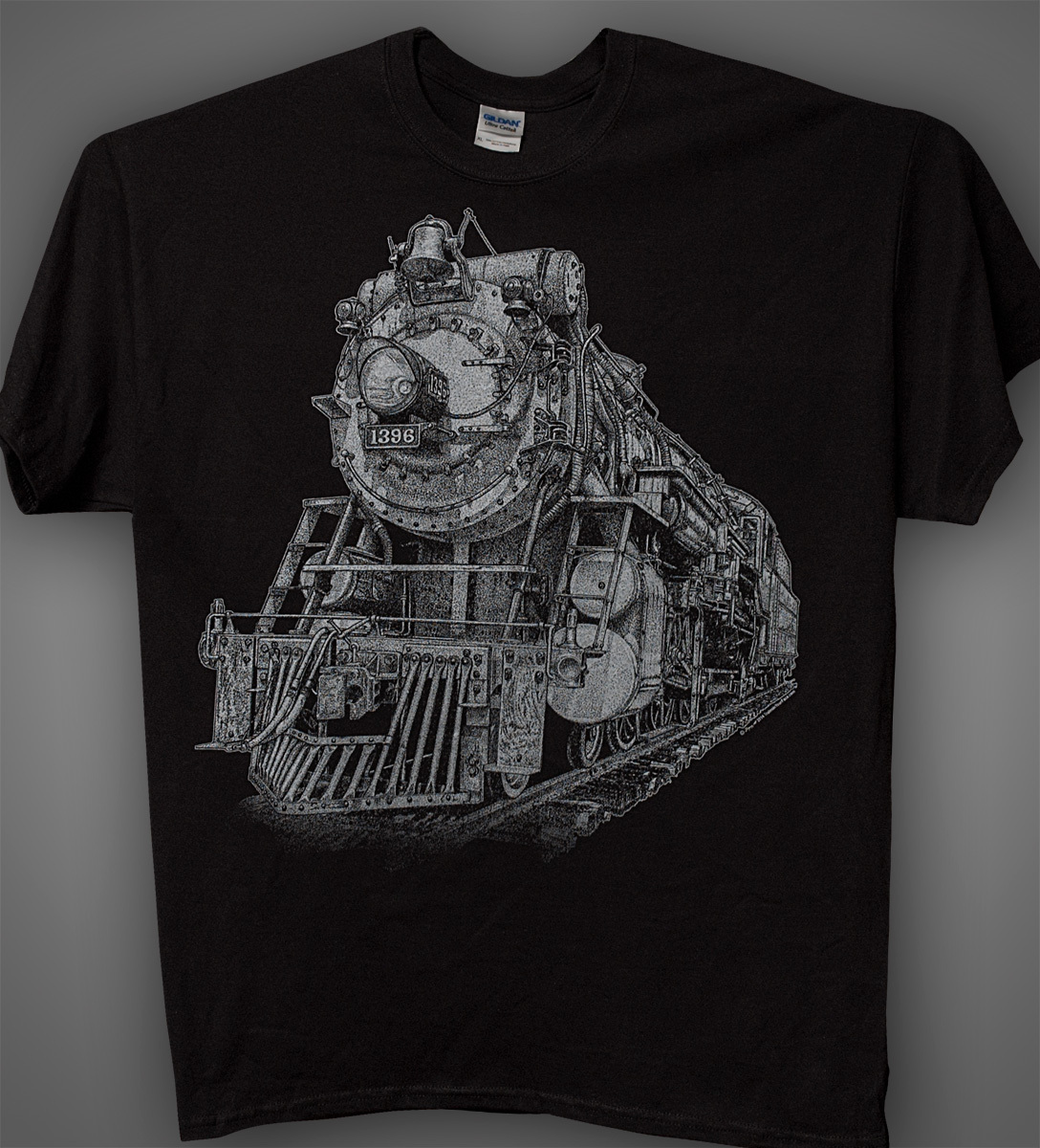 Steam Train Black T-shirt — Crescent Limited Ps-4 Locomotive #1396
