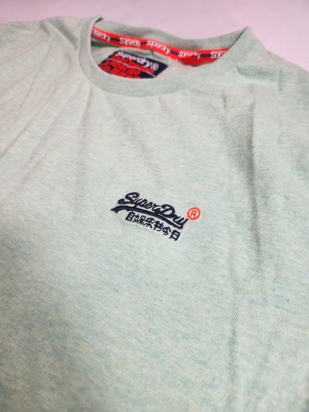 Superdry The Orange Label Shirt Men's Size XL Green Short Sleeve Embroidered Tee gallery