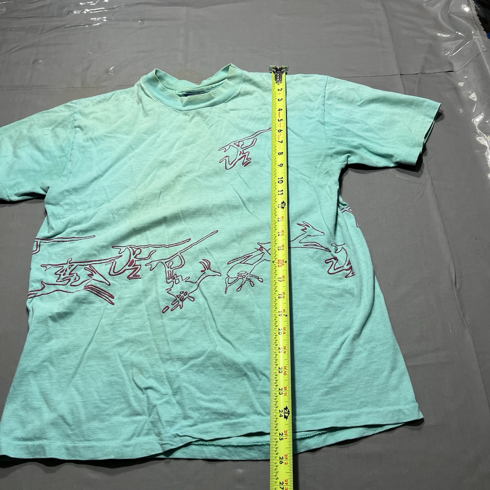 Vintage OP Wrap Around Graphic Shirt M/L 80s 1988 Ocean Pacific Surf Distressed gallery