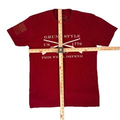 Grunt Style 1776 This We’ll Defend Red Graphic T Shirt USA Flag Men’s Large