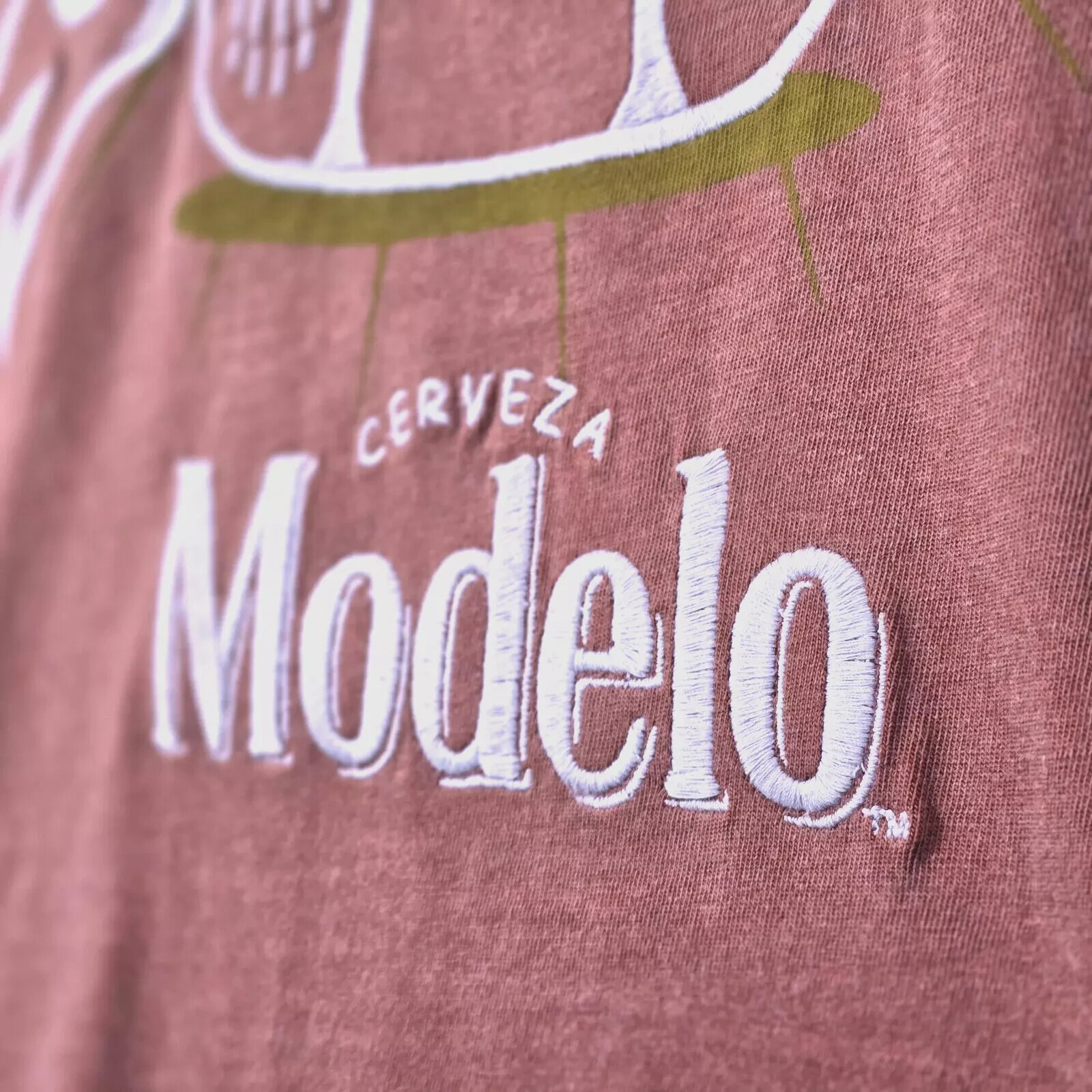 Lucky Brand Modelo Beer T Shirt Men Large Orange Mexican Cerveza Lager Retro NWT gallery