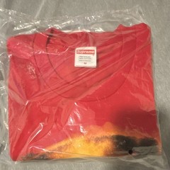 Supreme Men’s Red Grim Reaper Graphic Print Crew Neck Cotton T-Shirt Size M