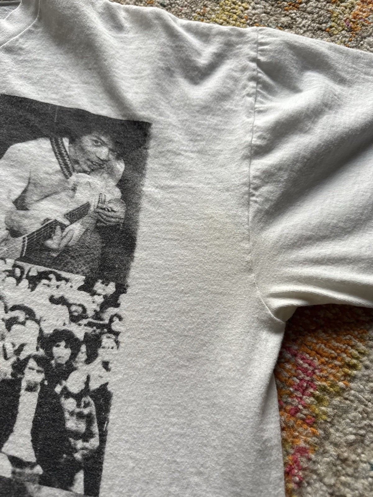 Vintage 90s Jimi Hendrix Photo Collage Graphic Tee Shirt White XL gallery